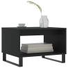 Elegant Black Coffee Table | 60x50x40 cm Engineered Wood