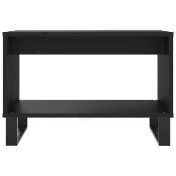 Elegant Black Coffee Table | 60x50x40 cm Engineered Wood