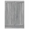 Stylish Grey Sonoma Book Cabinet - 82.5x30.5x115 cm