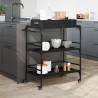 Stylish Black Kitchen Trolley - 81.5x41x92.5 cm | HipoMarket