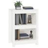 White Book Cabinet 50x35x68 cm - Solid Pine Wood Storage