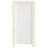 White Book Cabinet 50x35x68 cm - Solid Pine Wood Storage