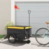 Bike Trailer Black and Yellow 45 kg Iron Colour yellow Size 137 x 68 x 59 cm 