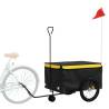 Bike Trailer Black and Yellow - 45 kg Heavy Duty Iron