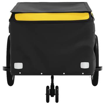 Bike Trailer Black and Yellow - 45 kg Heavy Duty Iron