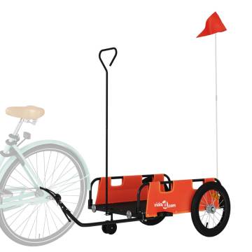 Bike Trailer - Orange Oxford Fabric & Iron | Hipo Market