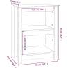 White Book Cabinet 50x35x68 cm - Solid Pine Wood Storage