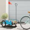 Bike Trailer Blue Oxford Fabric and Iron Colour blue Size 124 x 64.5 x 36 cm 