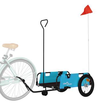 Bike Trailer - Blue Oxford Fabric & Iron | HipoMarket UK