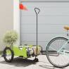 Bike Trailer Green Oxford Fabric and Iron Colour green Size 124 x 64.5 x 36 cm 