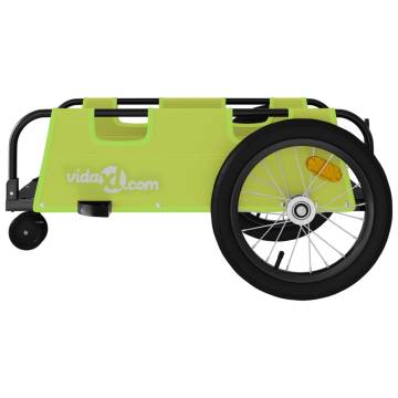 Bike Trailer Green Oxford Fabric and Iron | HipoMarket