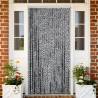 Fly Curtain Grey and Black and White 56x185 cm Chenille Colour black and white Size 56 x 185 cm 