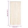 Fly Curtain Beige and White 56x185 cm - Insect Protection