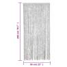 Fly Curtain Grey 56x200 cm Chenille - Insect Protection