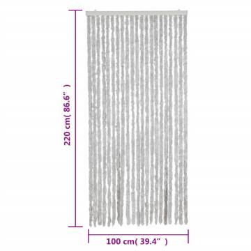 Fly Curtain Grey 100x220 cm Chenille - Insect Protection