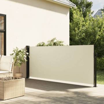 Retractable Side Awning Cream 120x300 cm for Outdoor Privacy