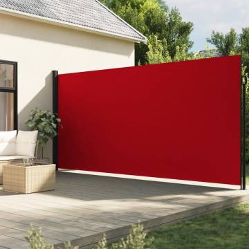 Retractable Side Awning Red 220x300 cm for Privacy | HipoMarket