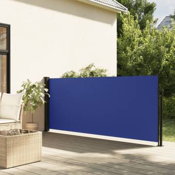 Retractable Side Awning Blue 120x500 cm | Hipomarket