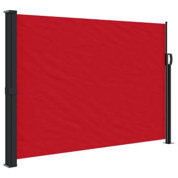 Retractable Side Awning Red 140x500 cm - Outdoor Privacy Screen