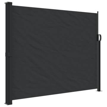 Retractable Side Awning Black 160x600 cm | HipoMarket