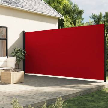 Retractable Side Awning Red 220x600 cm - Hipomarket UK