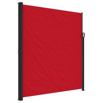 Retractable Side Awning Red 220x600 cm - Hipomarket UK