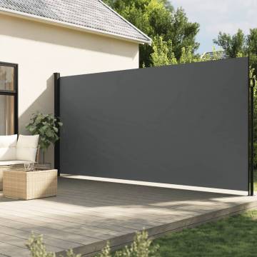 Retractable Side Awning Anthracite 220x600 cm | Hipomarket