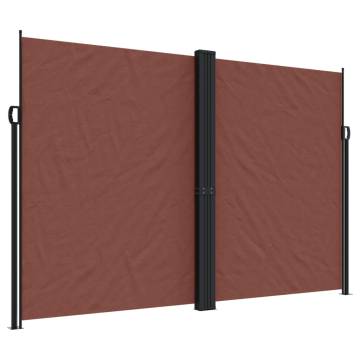 Retractable Side Awning 220x600 cm - Brown Privacy Screen