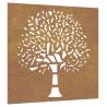 Garden Wall Decoration - Corten Steel Tree Design 55x55 cm