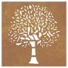 Garden Wall Decoration - Corten Steel Tree Design 55x55 cm