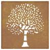 Garden Wall Decoration - Corten Steel Tree Design 55x55 cm