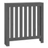 Radiator Cover Grey - Solid Wood Pine 79.5x19x84 cm