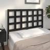 Bed Headboard Black 125.5x4x100 cm Solid Wood Pine Colour black Size 125.5 x 100 cm Quantity in Package 1 