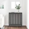 Radiator Cover Grey - Solid Wood Pine 79.5x19x84 cm