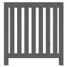 Radiator Cover Grey - Solid Wood Pine 79.5x19x84 cm