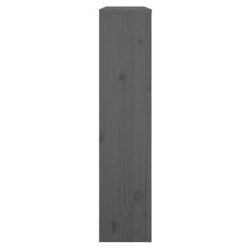 Radiator Cover Grey - Solid Wood Pine 79.5x19x84 cm