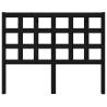 Stylish Black Solid Wood Bed Headboard - 125.5x4x100 cm