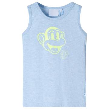 Kids' Soft Blue Melange Tank Top - Age 7-8 | Hipomarket