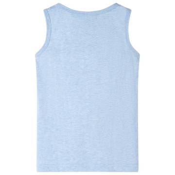 Kids' Soft Blue Melange Tank Top - Age 7-8 | Hipomarket