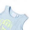 Kids' Soft Blue Melange Tank Top - Age 7-8 | Hipomarket