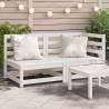 Garden Sofa 2-Seater White Solid Wood Pine Colour white pine Quantity in Package 1 Model corner + chair 