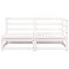 Garden Sofa 2-Seater White Solid Wood Pine - Cozy & Stylish