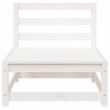 Garden Sofa 2-Seater White Solid Wood Pine - Cozy & Stylish