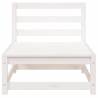 Garden Sofa 2-Seater White Solid Wood Pine - Cozy & Stylish