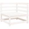 Garden Sofa 2-Seater White Solid Wood Pine - Cozy & Stylish