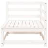 Garden Sofa 2-Seater White Solid Wood Pine - Cozy & Stylish