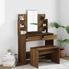 Dressing Table Set Brown Oak 96x40x142 cm Colour brown oak Quantity in Package 1 