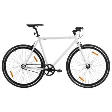 Fixed Gear Bike White and Black 700c 55 cm | HipoMarket