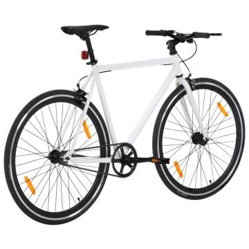 Fixed Gear Bike White and Black 700c 55 cm | HipoMarket