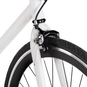 Fixed Gear Bike White and Black 700c 55 cm | HipoMarket